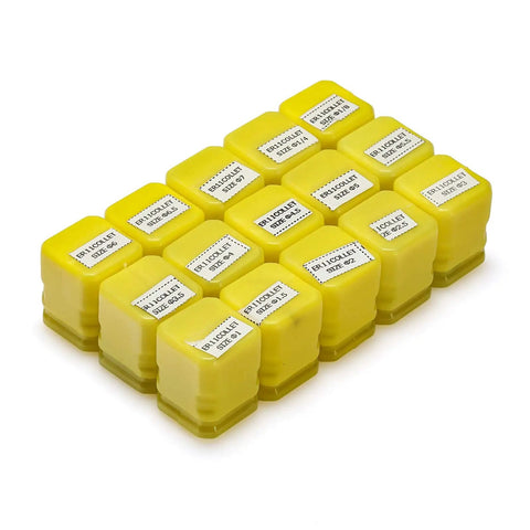 15 Piece ER11 Precision Spring Collet Set for CNC Milling and Lathe Engraving Tooling, shown in yellow packaging.