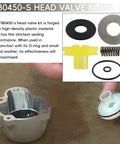 Head Valve Kit Replacement for 18 Gauge Brad Nailer and Pneumatic Tools showing components Dwb-180450-S, seals, and springs