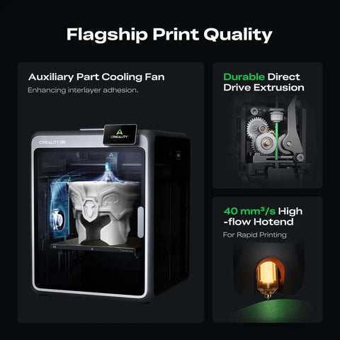 Dope Multicolor 3D Printer K2 Combo A with Four CFS Modules, showcasing AI camera and direct drive extruder in action