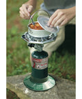 Cooking on BottleTop Propane Stove Portable Camping Cooker With Adjustable Burner And 10,000 Total BTUs Of Cooking Power