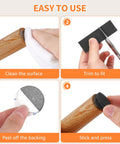 Step-by-step guide for applying Legit Heavy Duty Felt Furniture Pads 300 Piece Pack Black Self Adhesive Glide Sliders.