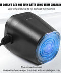 Beefy 150W Car Power Inverter 12V DC To 110V AC Converter with heat dissipation design and blue light indicator.