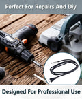 2 Pack 6 Foot 18AWG Power Tool Cord Replacement With 2 Prong Polarized Plug 110V 300V AC Pigtail for drills, saws, and tools