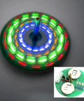 LED Rotating Desk Gyroscope Soldering Practice Kit For Beginners Easy No Fuss Build Electronics DIY Project with LEDs lit up