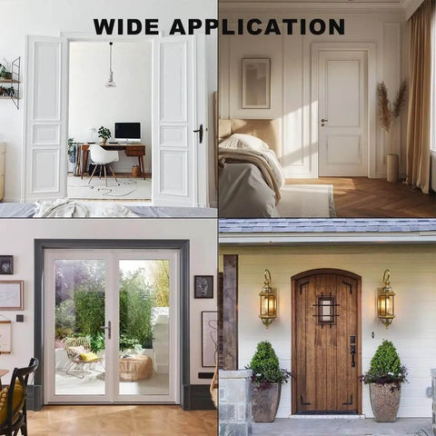 Heavy Duty Stainless Steel Door Hinges 4 By 3 Inches Non Mortise Easy Install shown on various doors