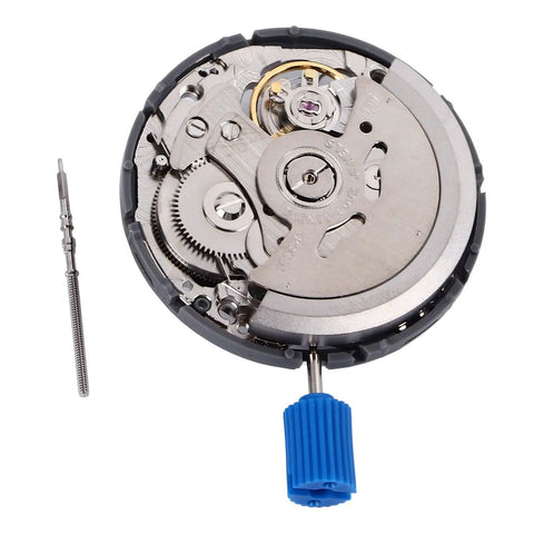 Top Notch Automatic Mechanical Watch Movement Upgrade Kit for Precision Timekeeping Long Service Life with stem and blue knob