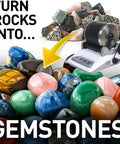 Electric Rock Tumbler Kit For Polishing Stones A Complete Gem Grinder And Polisher Set turning rough rocks into gems