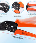 Dupont Crimping Tool Kit With 600 Pieces Of 2.54mm Dupont Connectors SN 28B Ratcheting Wire Crimper Plier shown with size details