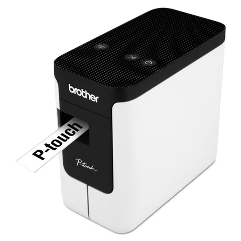 No Sweat PC Connectable Label Maker With Real Deal Desktop Frame in white printing label for document sorting.
