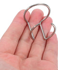 Premium Plasma Cutter Tips Kit With Steel Electrodes And Nozzles Plus Protective Covers, metal hook held in hand.