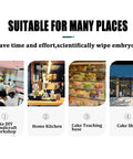 Automatic Cake Coating And Smoothing Machine For Home Or Bakery Portable Icing Tool usage locations displayed in images.