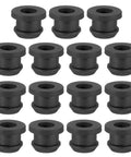Ten Millimeter Drill Hole Top Hat Rubber Grommets Three Eighths Inch Outer Diameter One Quarter Inch Inner Diameter Silicone Black 15 pieces