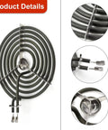8 Inch Large Surface Electric Stove Burner Coil Replacement For GE 6 Turn Range With Plug And Play Terminals 2350W 1765W Easy Install