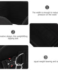 Heavy Duty Weightlifting Waist Belt With Thickened Metal Chain, black, detailed design for back support