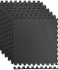 Interlocking Foam Puzzle Gym Mats 24x24 Inch Half Inch Thick Durable Exercise Floor Tiles For Home Gym Studio Or Workout Space