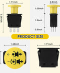 PTO Switch For Lawn Mower Clutch Upgrade 10 Amp Waterproof Dustproof IP65 Heavy Duty Yellow Built Tough For Bad Boy Mowers