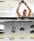 Person installing 3 Inch LED Gimbal Recessed Lights Black Square Finish With 5CCT 2700K To 5000K 8W 600 Lumens IC Rated Wet Rated.