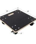 Heavy Duty 2 Pack Wooden Furniture Dollies With Braking Wheels For Moving Couches Pianos Fridges And Washing Machines Up To 1320 Lbs Total Load Capacity Made From Solid Plywood, 15" x 15" x 4"
