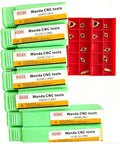 Half Inch Shank Lathe Tool Kit with seven tool holders and fourteen carbide inserts for turning boring grooving cutting.