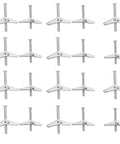 Heavy-Duty Drywall Toggle Bolts Kit, 20 Pcs M5 M6 Iron Toggle Bolts With Wing Nuts And Full-Thread Screws For Secure Wall And Ceiling Mounting Of Heavy Items, Durable Hollow-Wall Anchors