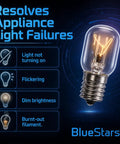 3 Pack Microwave Light Bulbs 125V 40W E17 Base Replacement Kit For Amana Maytag Microwave Ovens highlighting bulb features