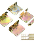 Rock Solid Heavy Duty Bed Rail Connectors For Wood Frames Non Mortise Headboard And Footboard Hardware Kit With Screws, galvanized steel brackets and screws.