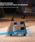Grab-And-Go Guitar Pedalboard With Built-In Power Supply, Nine Independent Outlets Plus USB Port, angled design on rug