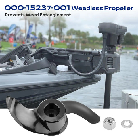 Weedless Propeller For Lowrance Ghost Trolling Motor 00015237001 Replacement Prop Black Direct Fit No Fuss Install Premium Weedless Design For Smooth Quiet Fishing In Weedy Water With No Tangled Lines