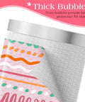 6x9 Usable Bubble Mailers 50 Pack Self Seal Padded Envelopes for Small Business Mailing Waterproof with Color Ribbon