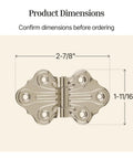 Slick Polished Nickel Butterfly Hinges For Cabinets And Cupboards Legit Surface Mount Decorative Hardware Rock Solid Steel Build Smooth Action Vintage Charm Pack Of Two with dimensions 2-7/8" x 1-11/16".