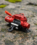 Heavy Duty Electric Winch For Rc Crawler Trucks Featuring Steel Cable Metal Hook And Controller ready build on rocky surface