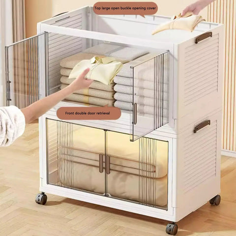 Heavy Duty Stackable Storage Bins With Smooth Roller Casters And Secure Snap Lids Translucent Plastic Organizer Cubes For Home Office Decluttering And Kid Safe Rounded Corners That Keep Your Space No Fuss And Nifty