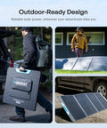 200W Portable Solar Panel With 25 Percent Efficient N Type Cells IP65 Waterproof Foldable Charger for camping and RV use