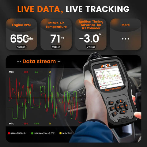 OBD2 Scanner For 1996 And Later Cars With Upgraded AD310 Module Read And Clear Fault Codes Battery Test Live Data Display