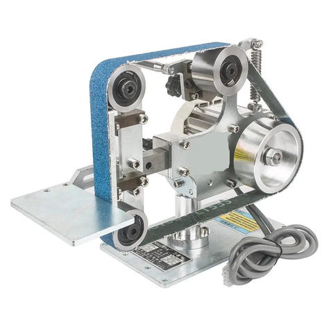 Rock Solid Industrial Belt Sander Machine With Brushless Motor And Swivel Frame Compact 762X25MM for heavy metal grinding.