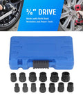 Beefy Nut Remover Set For Rusted Damaged Stripped Fasteners High Torsion Socket Kit displayed with blue case and sockets