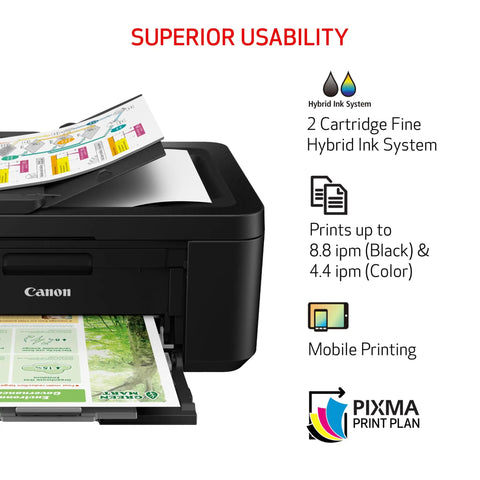 All In One Wireless Printer For Home Office Use With Auto Document Feeder And Built In Fax A Real Workhorse 4 In 1 Print Copy Scan And Fax Mobile Printing Auto Duplex Energy Efficient Black with printed paper output