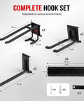 Heavy Duty 99 Inches Garage Storage Rack Wall Mount complete hook set dimensions
