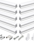 U Shape LED Channel For LED Strip Lights 3.3ft 1Meter Thick Milky Diffuser With 60 Degree Curve Anti Light Leakage Endcaps Kit