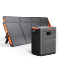 No Sweat Plug And Play Portable Power Station Featuring 3584Wh Capacity with two 200W solar panels, compact design for easy use.
