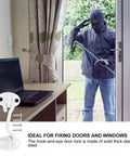 Gate Hook Latch Heavy Duty Stainless Steel Eye Window Garage Bathroom, featuring a hook-and-eye lock used for securing doors.