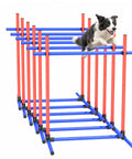 6 Piece Dog Agility Jumps And Hurdles Set With Adjustable Heights Portable Storage Bag Pro Grade Backyard Obstacle Courses