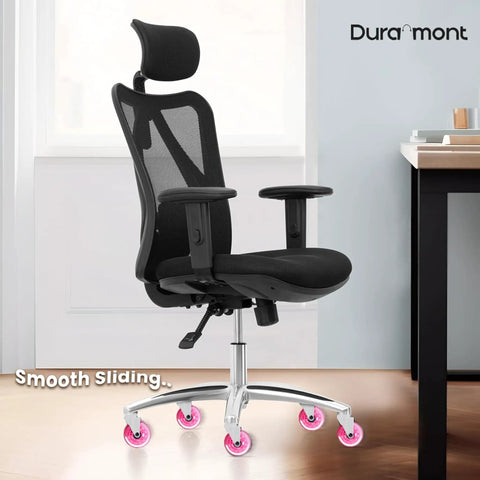 Pink Rollerblade Office Chair Wheels Set Of Five Rollin Smooth As Butter To Silently Shield Hardwood And Carpet Floors From Scratches While Upgrading Your Desk Setup With Durable Reliable Glow on an office chair.