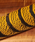 Center Tail Feather Hot Orange for Large Salmon Fly Wings with detailed black stripes