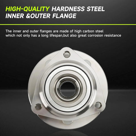Rear Wheel Bearing Hub Assembly 5 Lug With ABS Direct Fit Replacement For Chevrolet Malibu G6 Cobalt HHR And More Fits Multiple GM Models Easy Drop In 512285 Premium Auto Parts