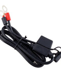 Ring Terminal Harness Cable With SAE Quick Disconnect 18 Inch Cord Adapter For 12V Battery Chargers Easy Quick Connect For Motorcycles Cars ATVs And More Go To Charge Accessory, 18in black wire