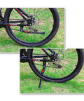 Adjustable Aluminum Bike Kickstand For 22 To 26 Inch Wheels, Rear Side Stand For Mountain Road BMX And Adult Bikes, Stable Anti Skid Kickstand, Fits Rectangular And Oval Chain Stays 15mm To 28mm