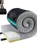 3.5 Inch Extra Thick Foam Camping Mattress With Dual Layer Comfort rolled with travel bag