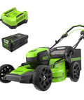 80V Self Propelled 21-Inch Cordless Lawn Mower with Brushless Motor, battery, and rapid charger