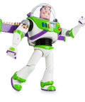 Totally Tubular Buzz Lightyear Interactive Talking Action Figure Featuring Eleven Authentic Voice Lines And Rad Wing Deployment With Pulsing Laser Beam For Next Level Playtime Fun, posed with animated wings extended.